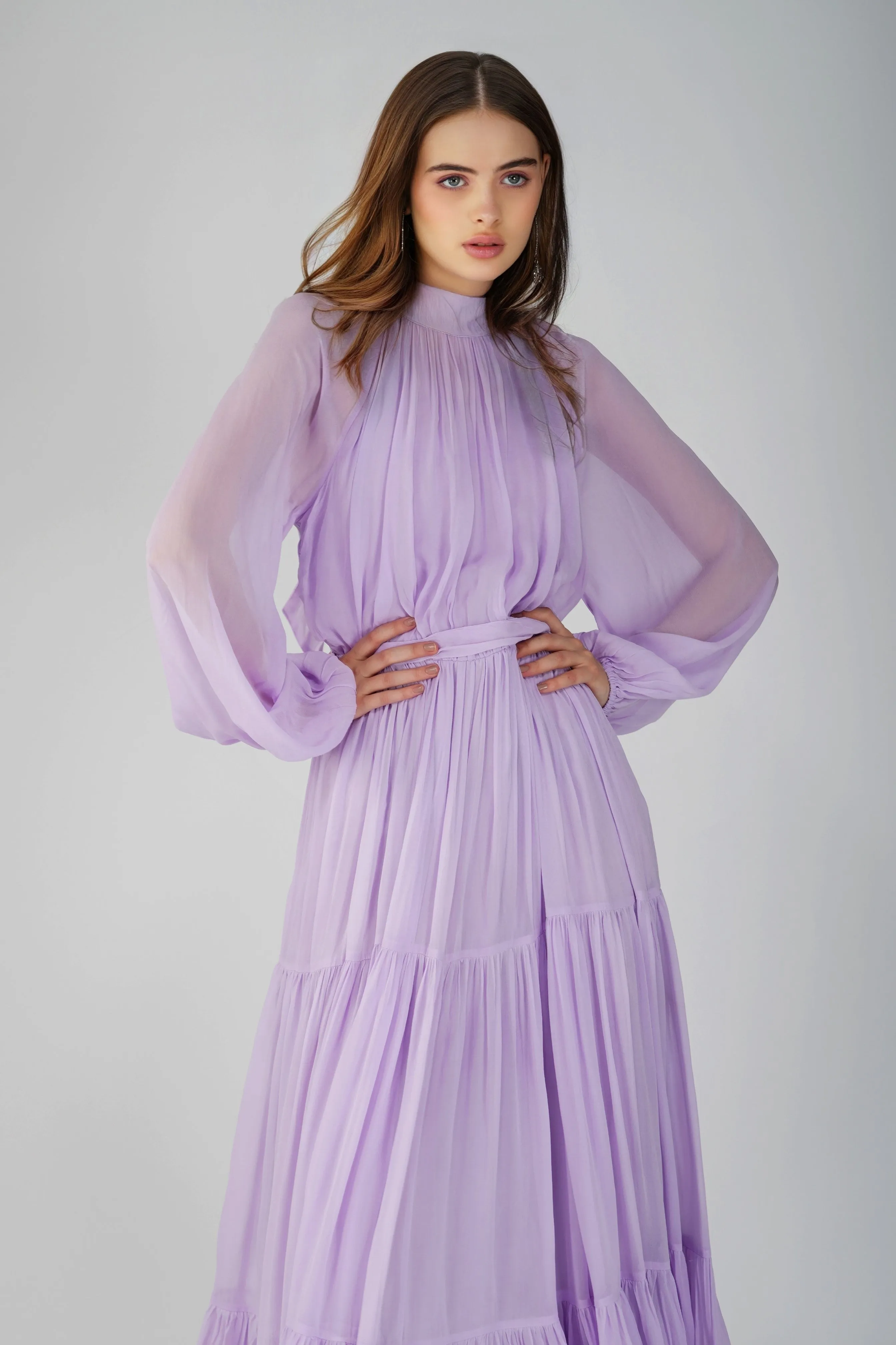Rosetta Maxi Dress in Lilac sold by Lace & Beads product image thumbnail 3