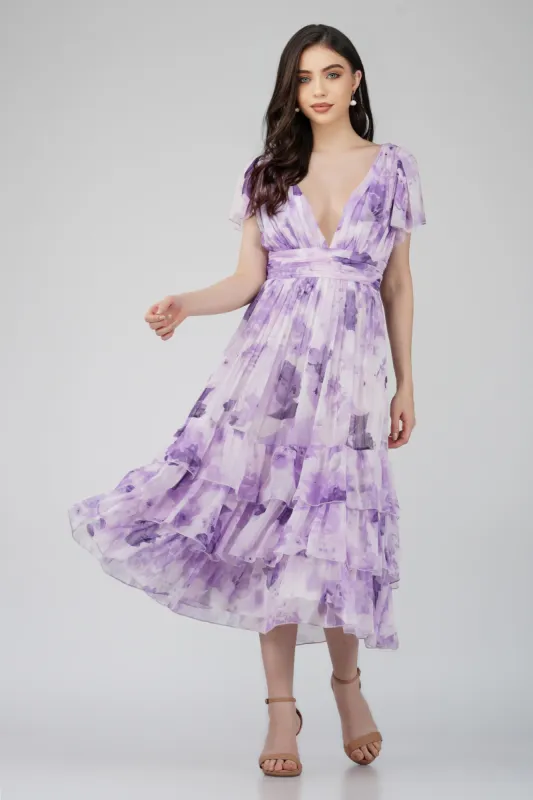 Madison Lavender Chiffon Bridesmaid Dress sold by Lace & Beads