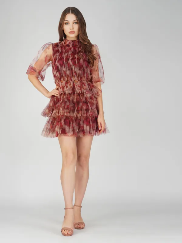 Nalani Rose Floral Mini Dress sold by Lace & Beads