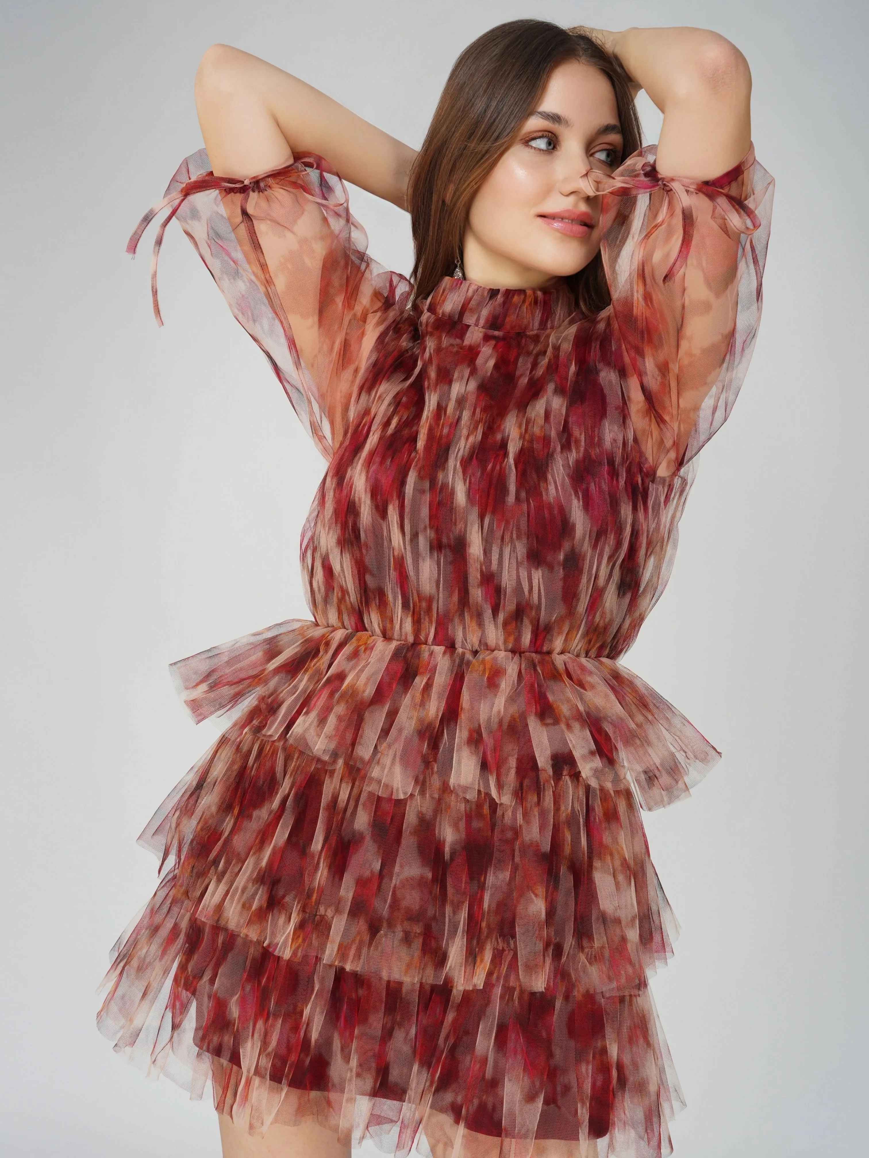 Nalani Rose Floral Mini Dress sold by Lace & Beads product image thumbnail 3