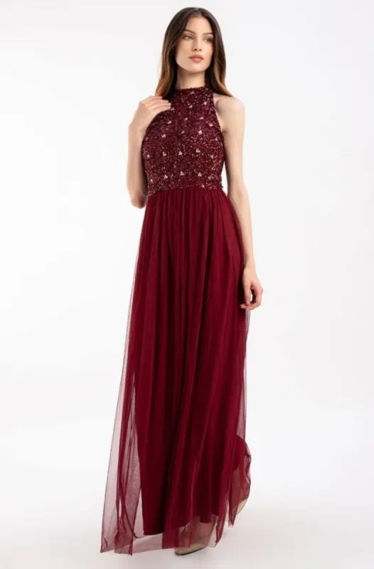 Gui Burgundy Bridesmaid Dress sold by Lace & Beads