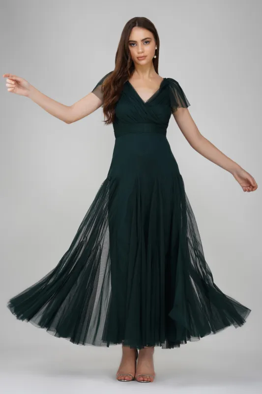 Gally Maxi Dress in Emerald Green sold by Lace & Beads