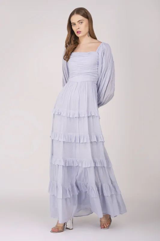 Lane Cotton Maxi Dress in Blue sold by Lace & Beads