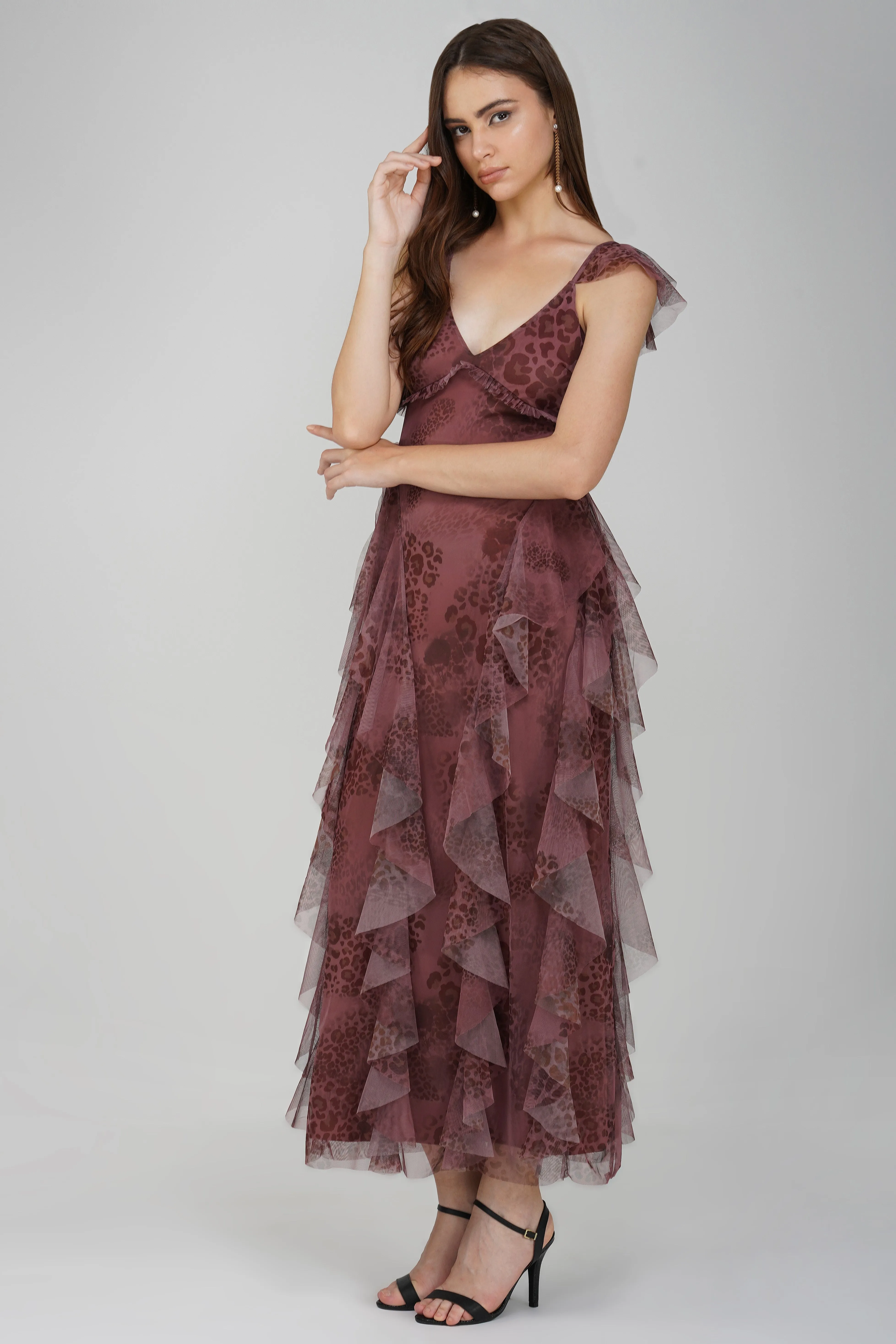 Malin Maxi Dress in Leopard Print sold by Lace & Beads product image thumbnail 4