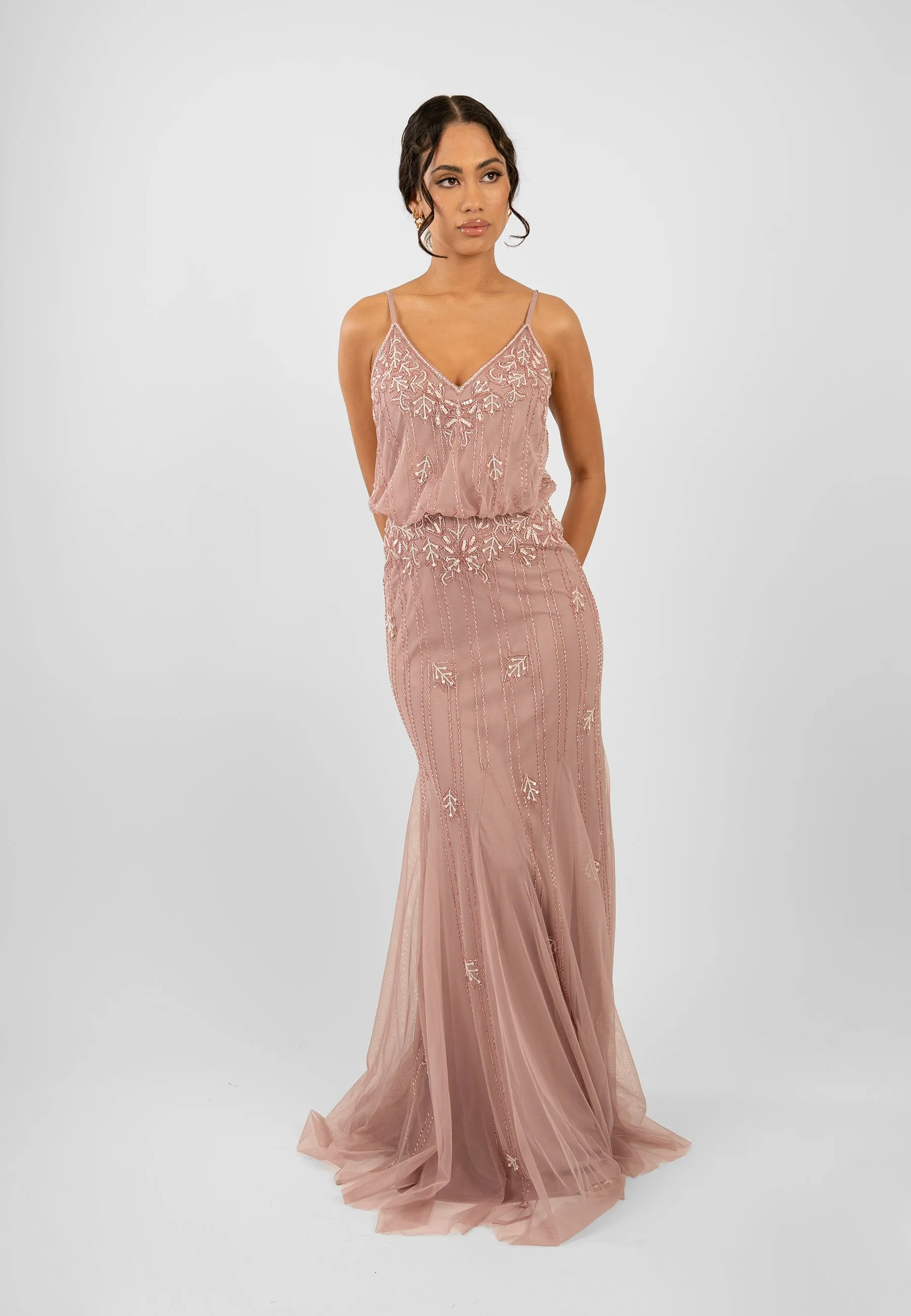 Keeva Mauve Bridesmaid Dress sold by Lace & Beads product image thumbnail 4