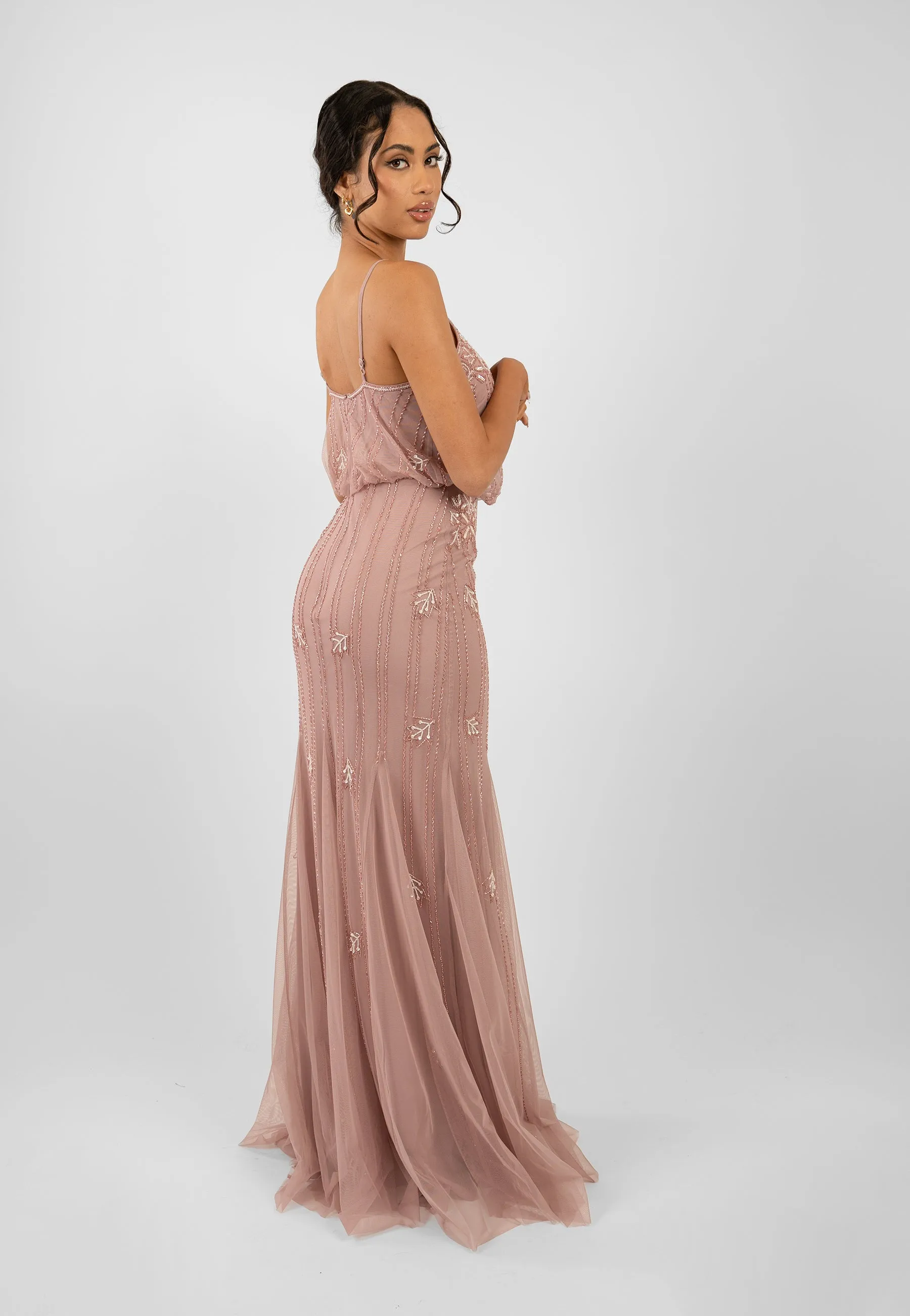 Keeva Mauve Bridesmaid Dress sold by Lace & Beads product image thumbnail 3
