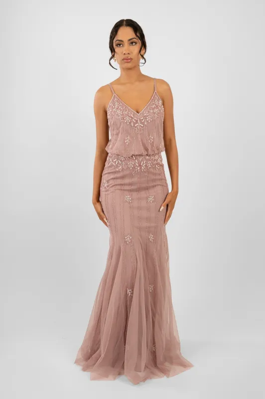 Keeva Mauve Bridesmaid Dress sold by Lace & Beads