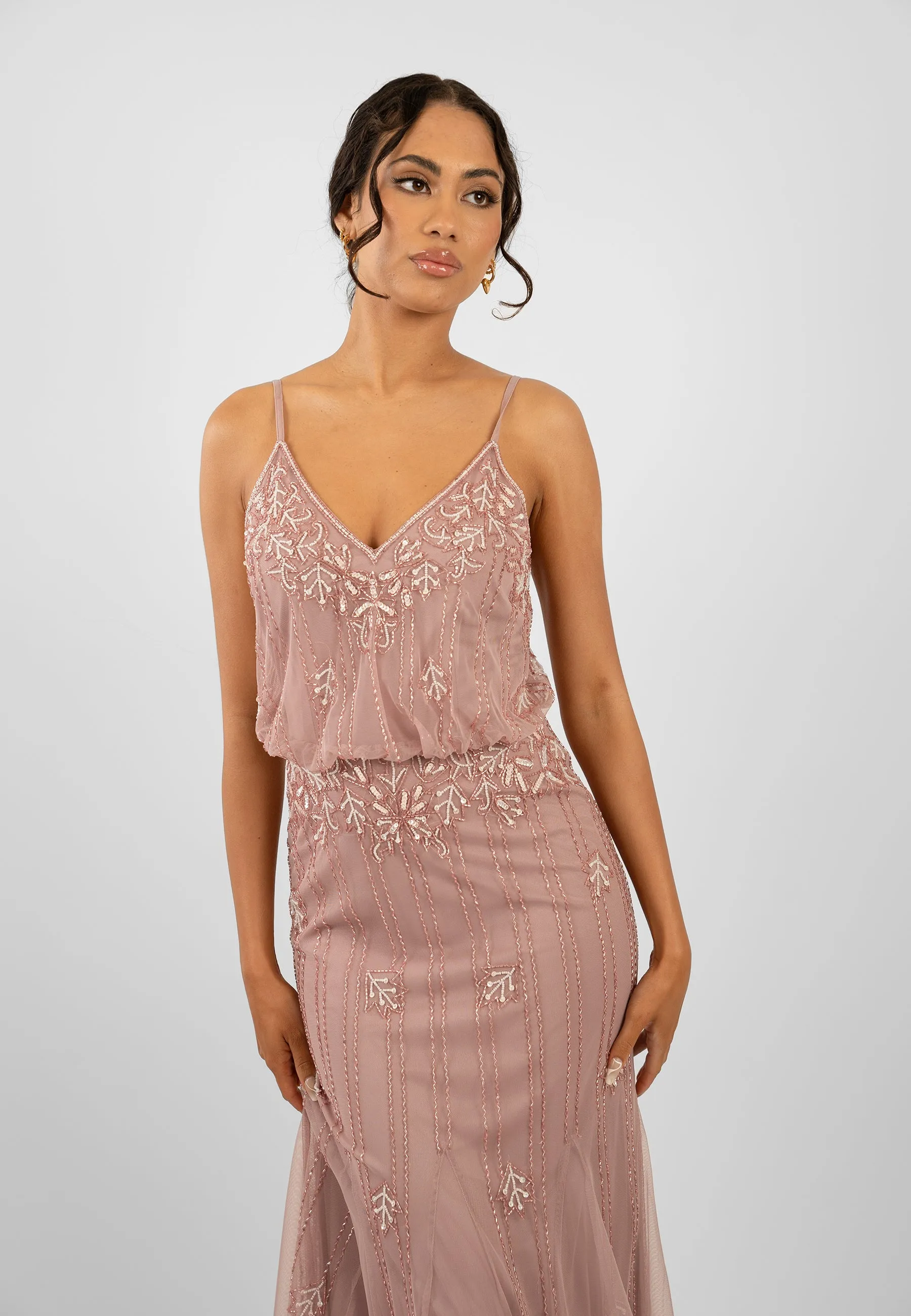 Keeva Mauve Bridesmaid Dress sold by Lace & Beads product image thumbnail 5