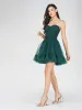 Lauren Green Tulle Mini Dress sold by Lace & Beads