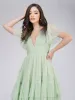 Madison Sage Green Tulle Bridesmaid Midi Dress sold by Lace & Beads