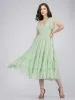 Madison Sage Green Tulle Bridesmaid Midi Dress sold by Lace & Beads