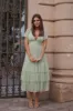 Madison Sage Green Tulle Bridesmaid Midi Dress sold by Lace & Beads