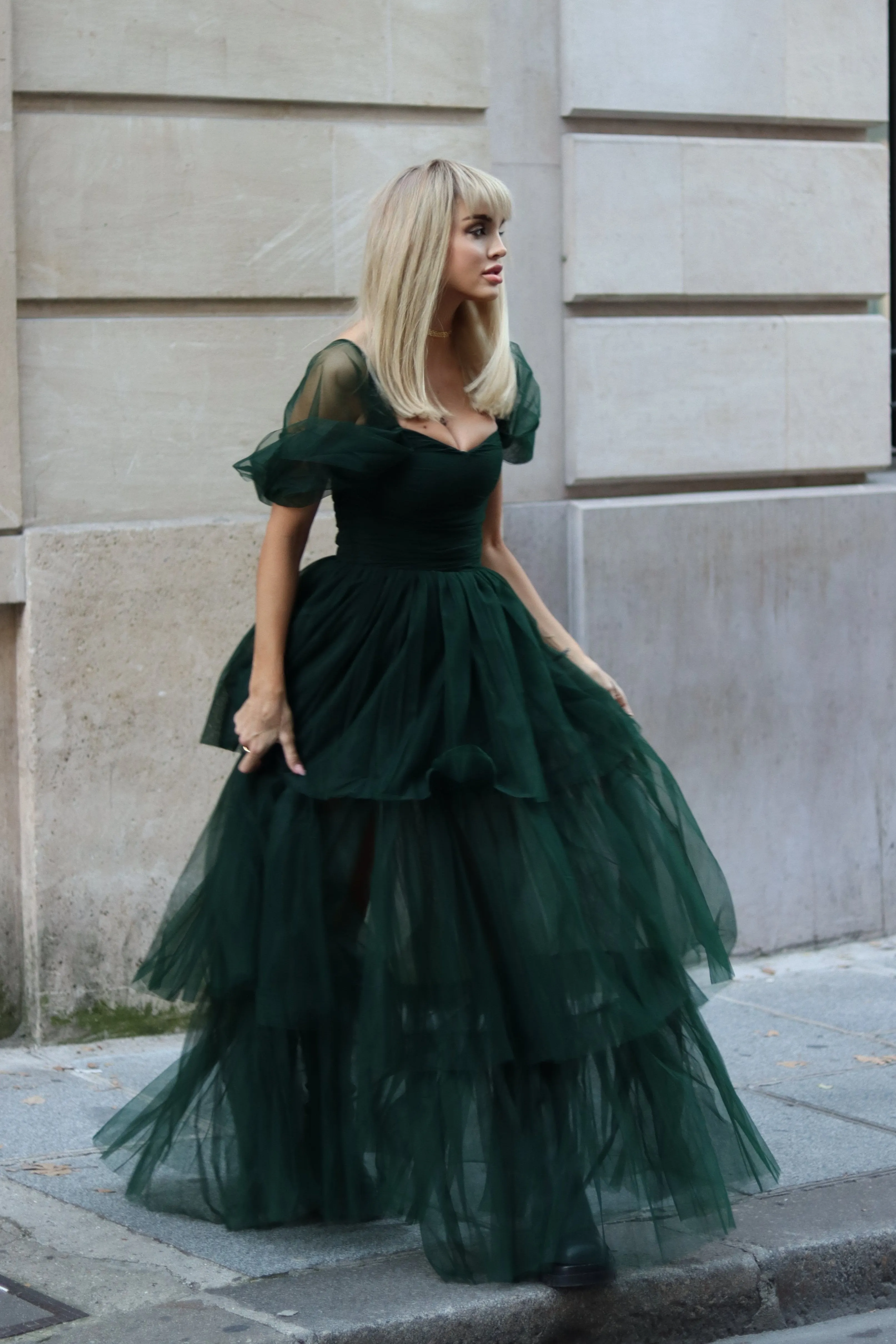 Sydney Maxi Dress in Forest Green sold by Lace & Beads product image thumbnail 2