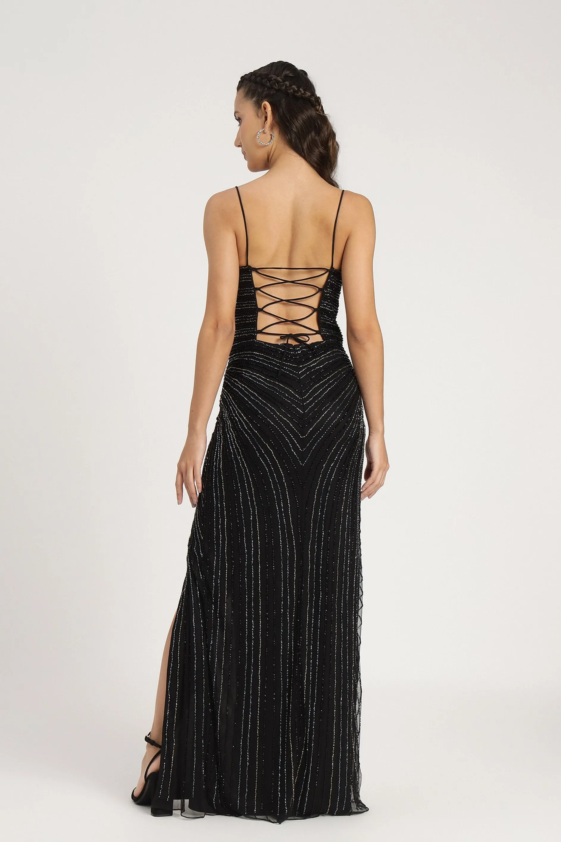 Kimberly Embellished Maxi Dress in Black sold by Lace & Beads product image thumbnail 2
