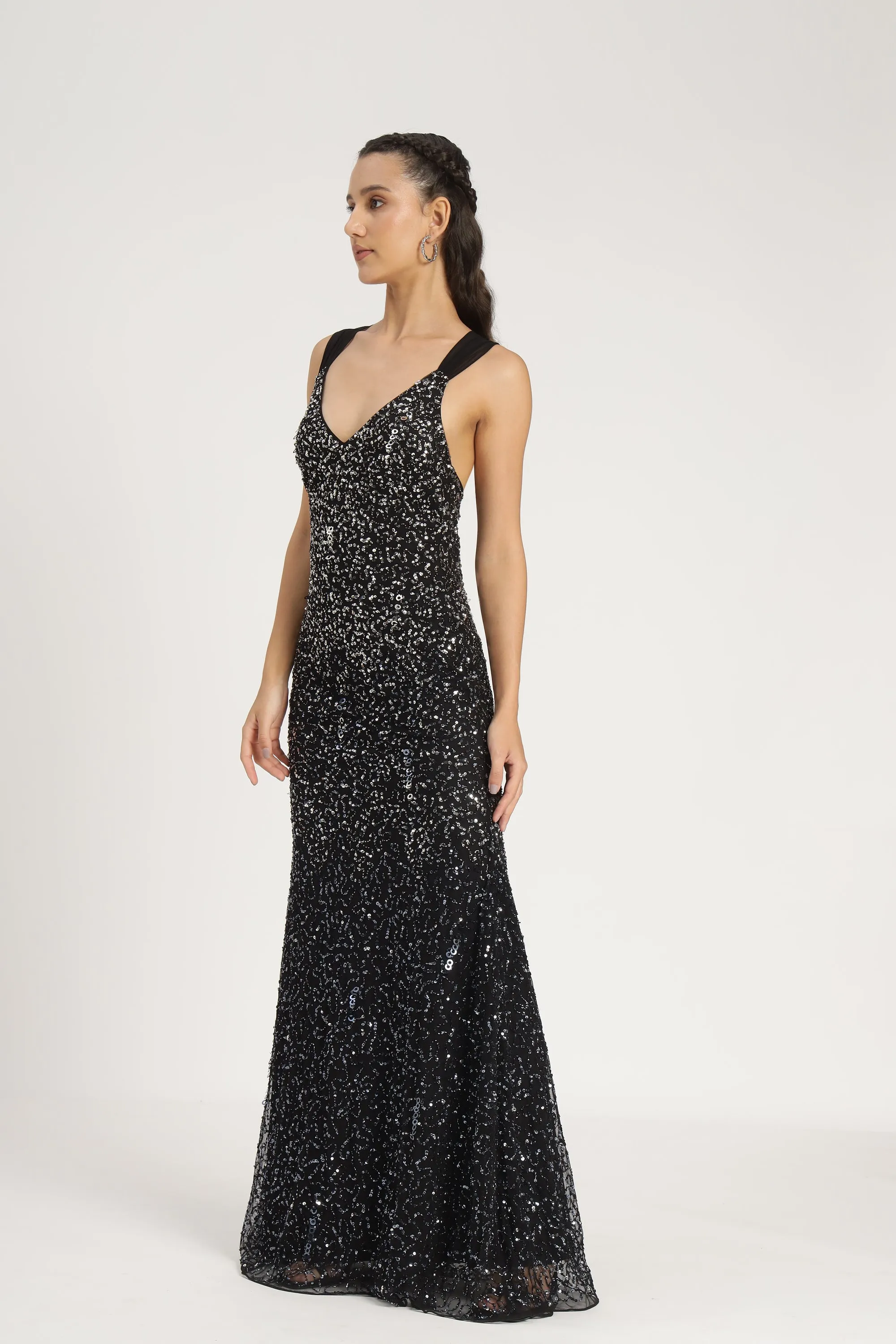 Dream Embellished Maxi Dress in Black sold by Lace & Beads product image thumbnail 4
