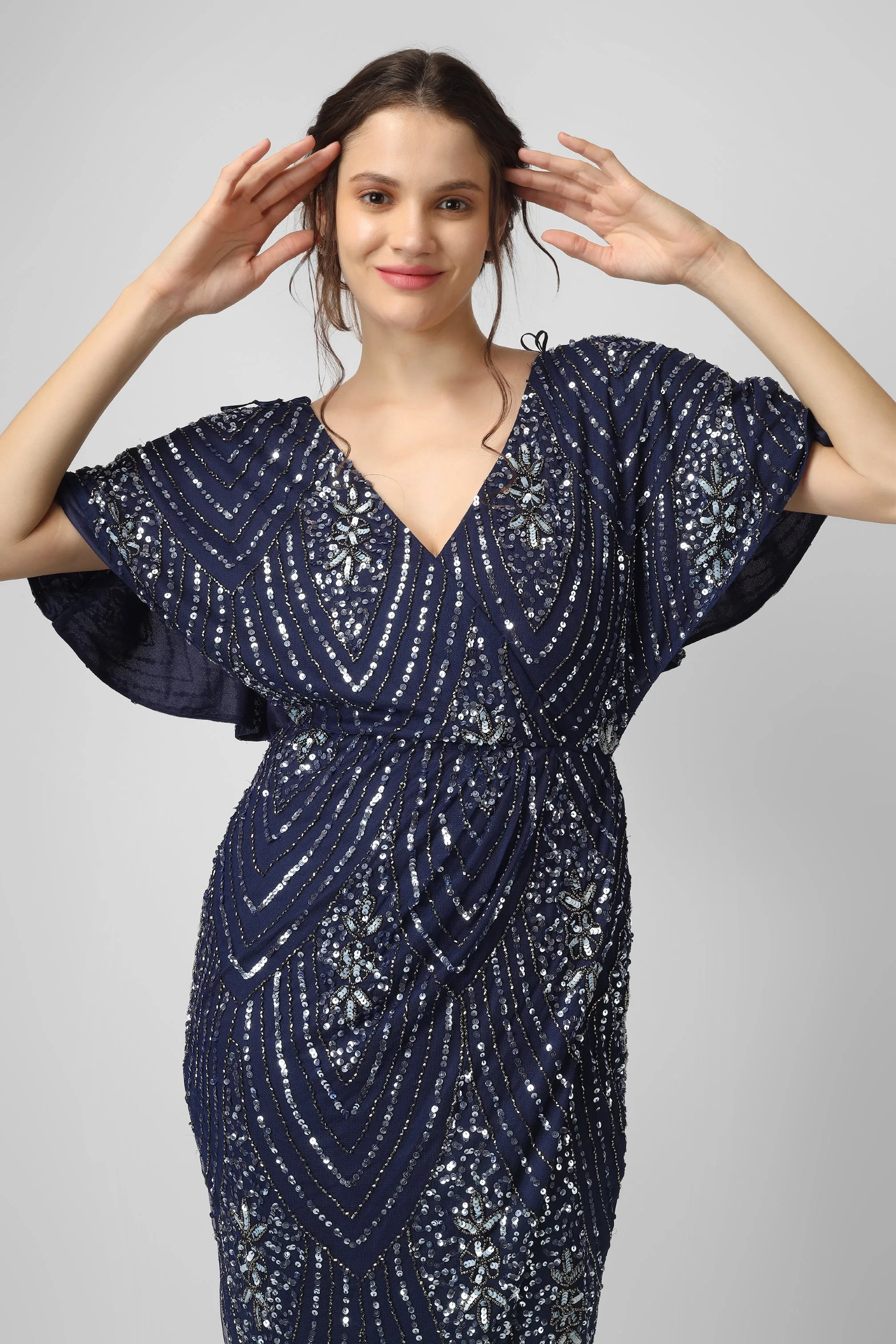 Antonella Maxi in Navy sold by Lace & Beads product image thumbnail 2