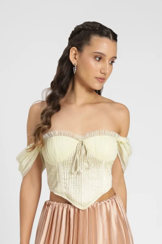 Emerie Corset Top in Ivory sold by Lace & Beads