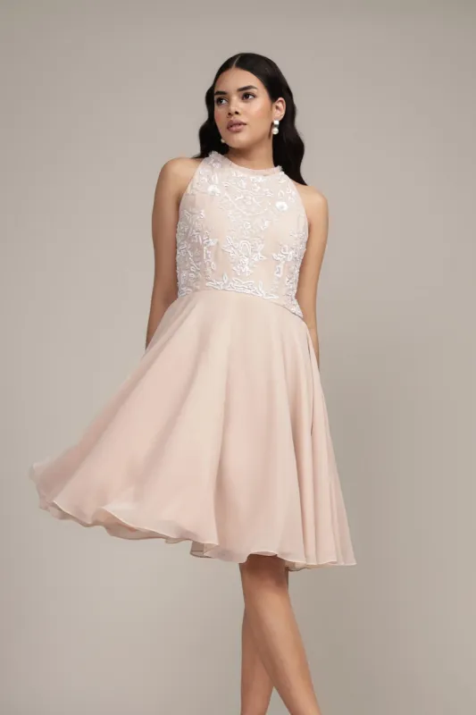 Nella Mini Dress in Vanilla Ice sold by Lace & Beads