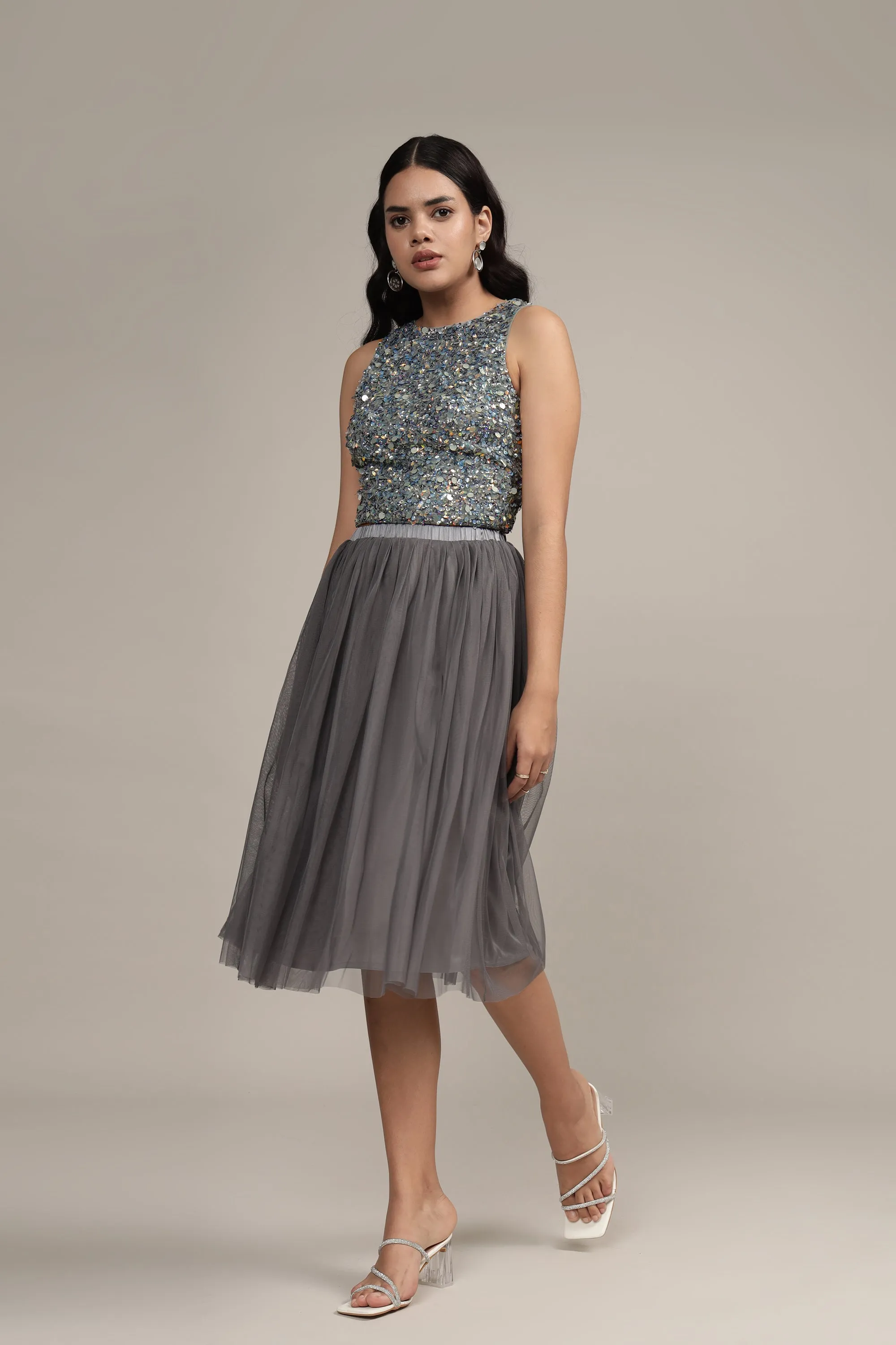 Kimchi Top in Grey sold by Lace & Beads product image thumbnail 2