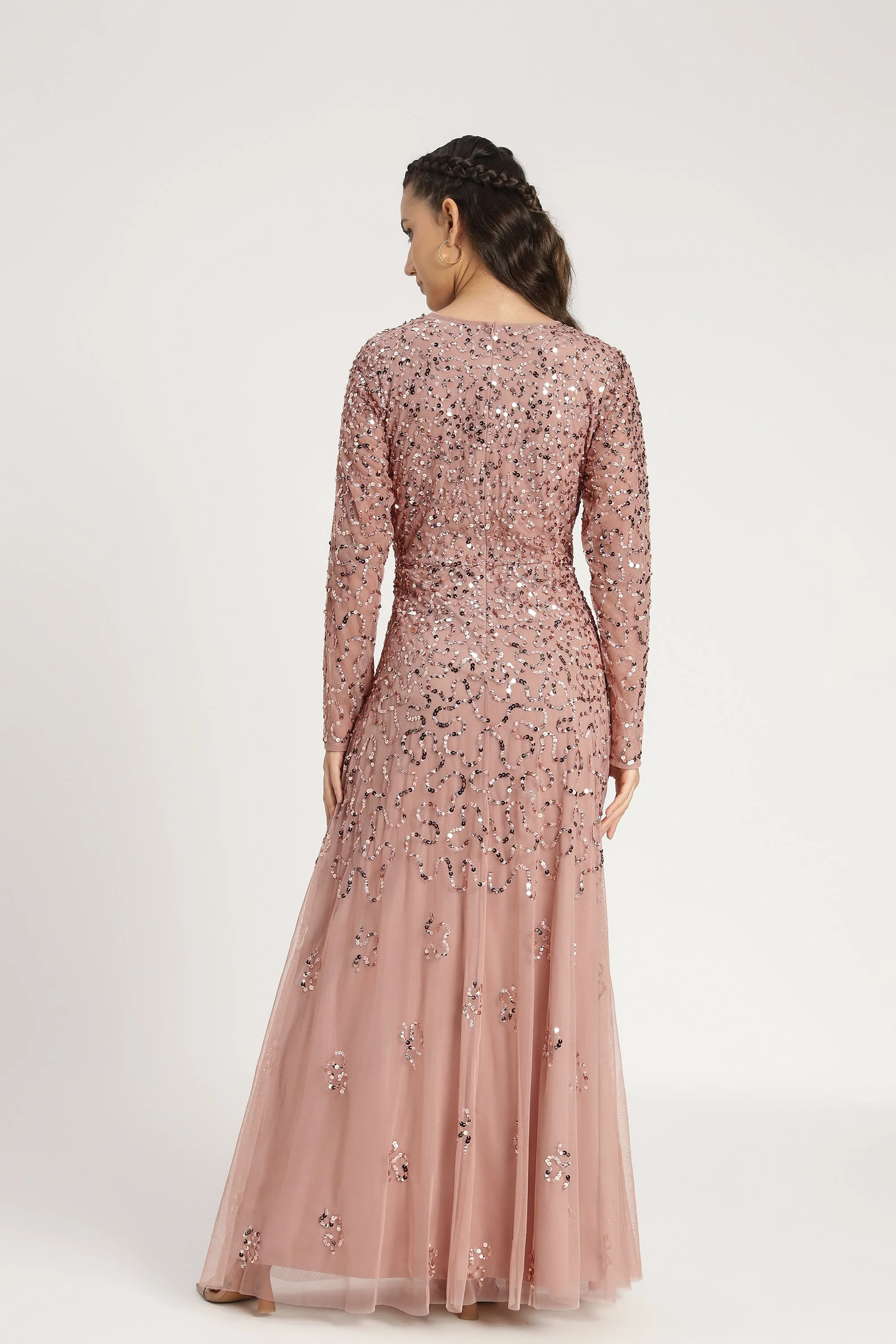 Sylvia Maxi Dress in Mink sold by Lace & Beads product image thumbnail 3