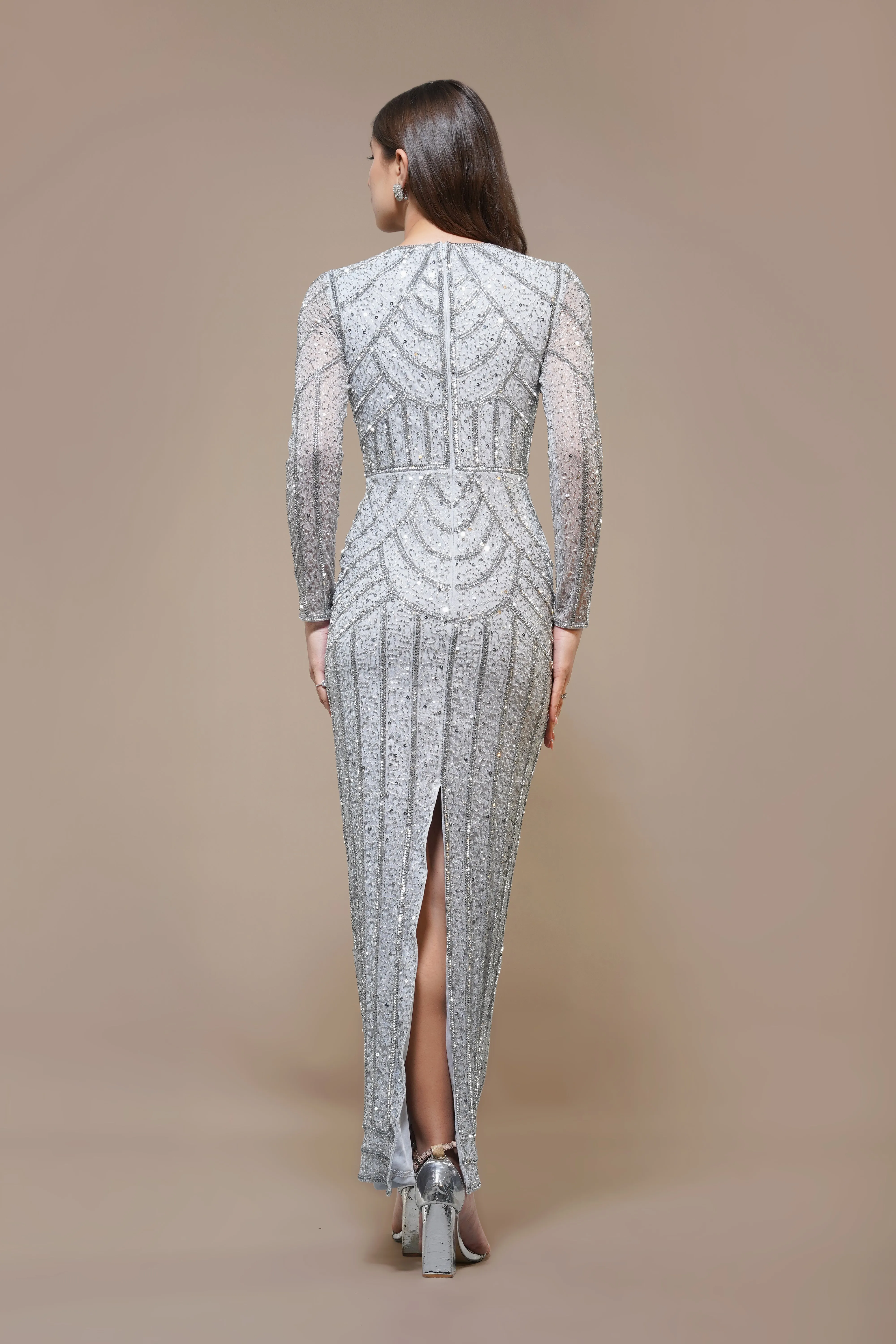 Ellis Maxi Dress in Ice Blue sold by Lace & Beads product image thumbnail 5