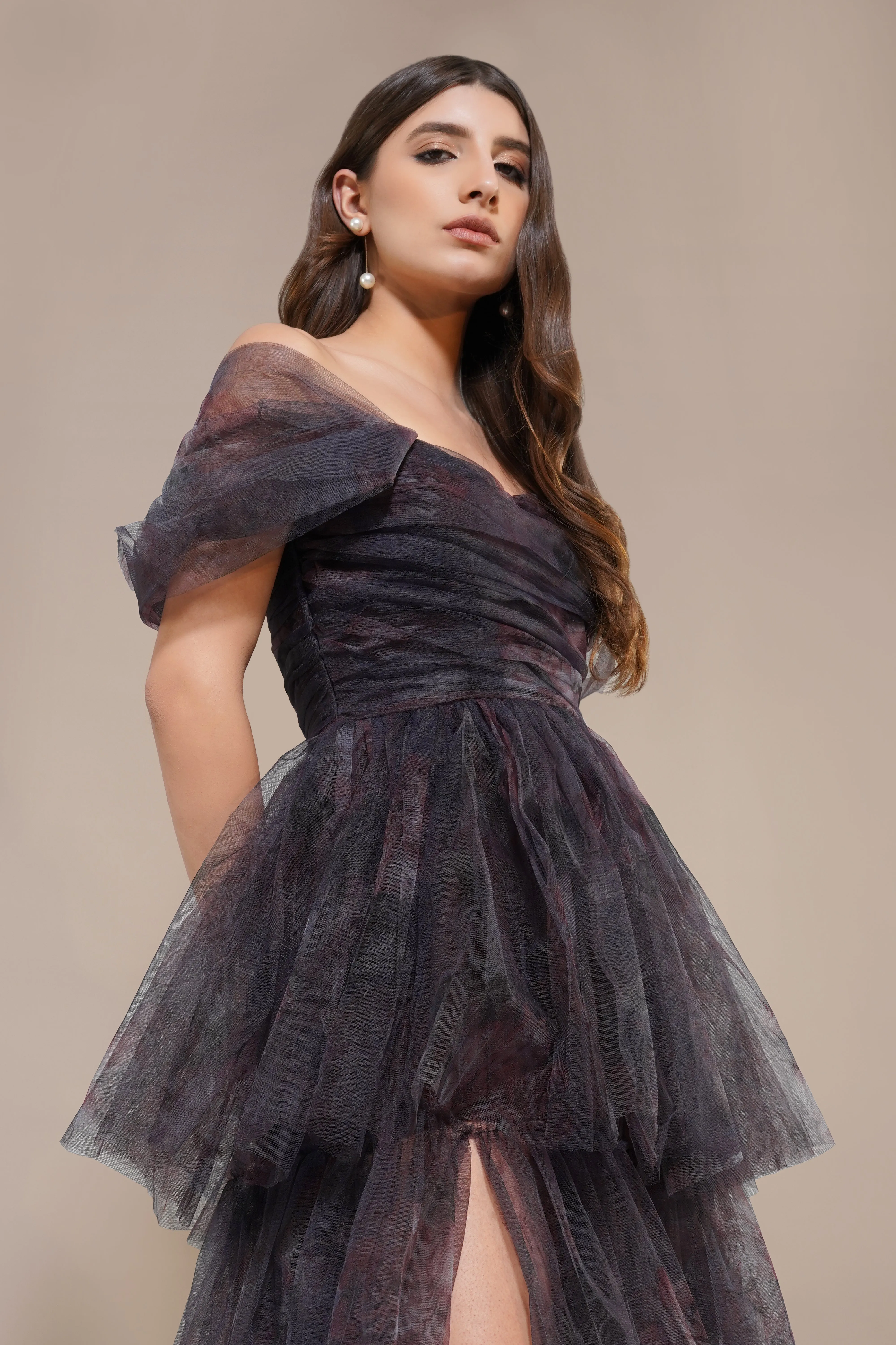 Sydney Maxi Dress in Plum Floral sold by Lace & Beads product image thumbnail 5