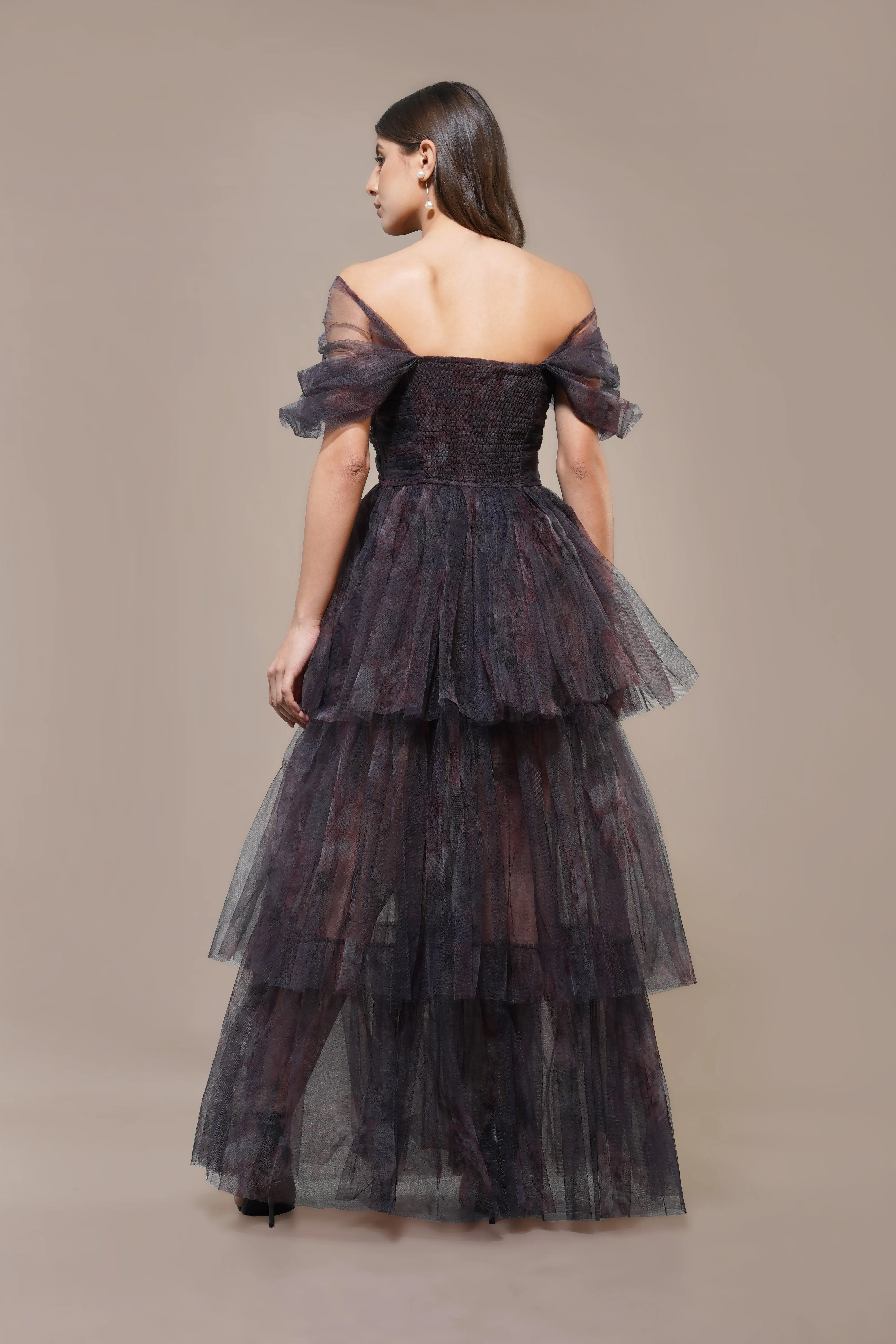 Sydney Maxi Dress in Plum Floral sold by Lace & Beads product image thumbnail 3