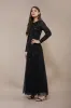 Sila Long Sleeve Embellished Maxi Dress in Black sold by Lace & Beads