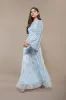 Sloane Long Sleeve Embellished Maxi Dress in Sky Blue sold by Lace & Beads