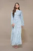 Sloane Long Sleeve Embellished Maxi Dress in Sky Blue sold by Lace & Beads