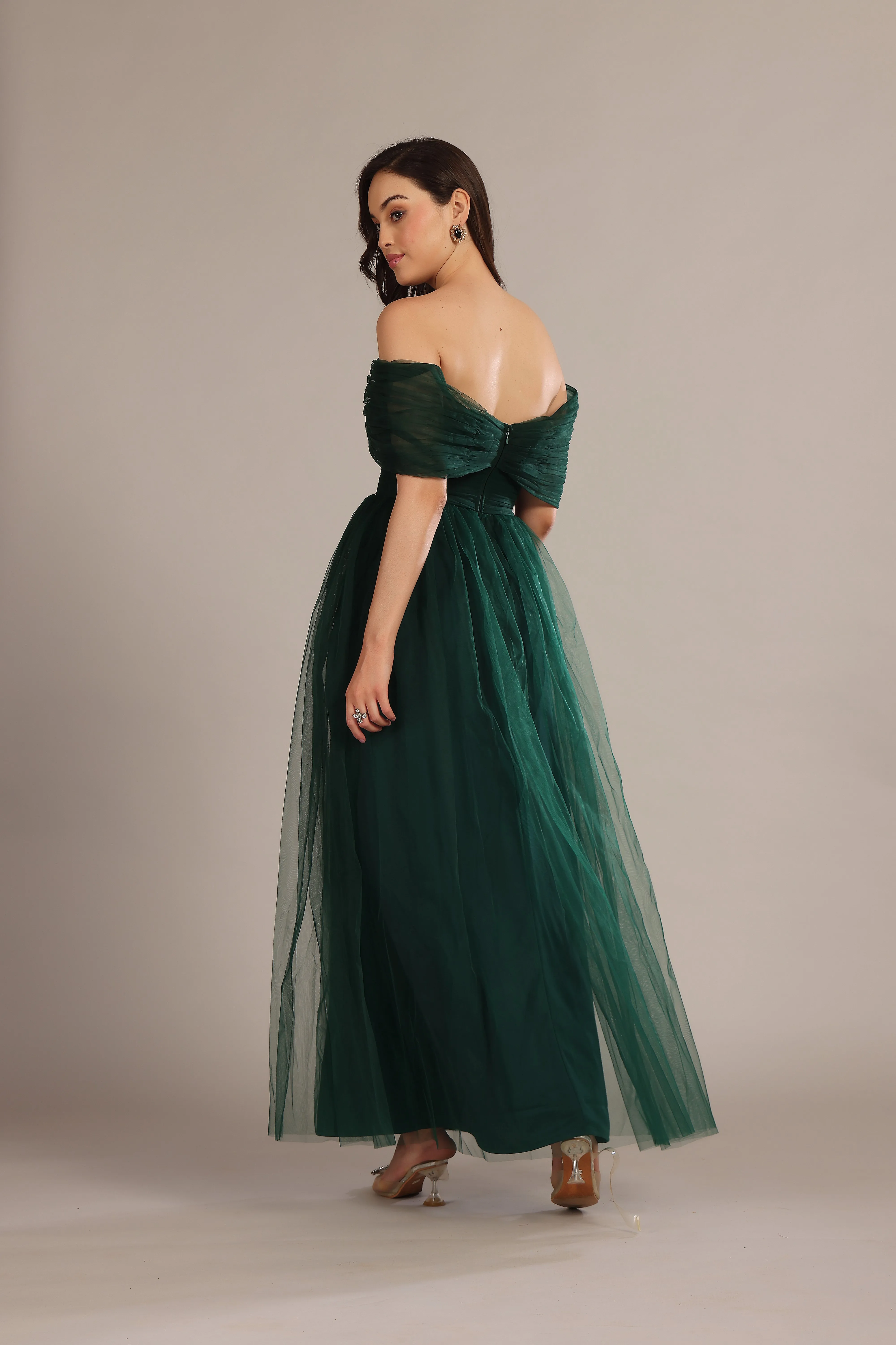 Gillian Maxi Dress in Emerald Green sold by Lace & Beads product image thumbnail 3