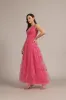 Candace Maxi Dress in Bright Pink Print sold by Lace & Beads