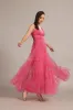 Candace Maxi Dress in Bright Pink Print sold by Lace & Beads