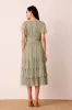 Madison Dusty Sage Tulle Bridesmaid Midi Dress sold by Lace & Beads