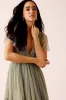Madison Dusty Sage Tulle Bridesmaid Midi Dress sold by Lace & Beads