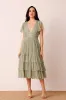 Madison Dusty Sage Tulle Bridesmaid Midi Dress sold by Lace & Beads