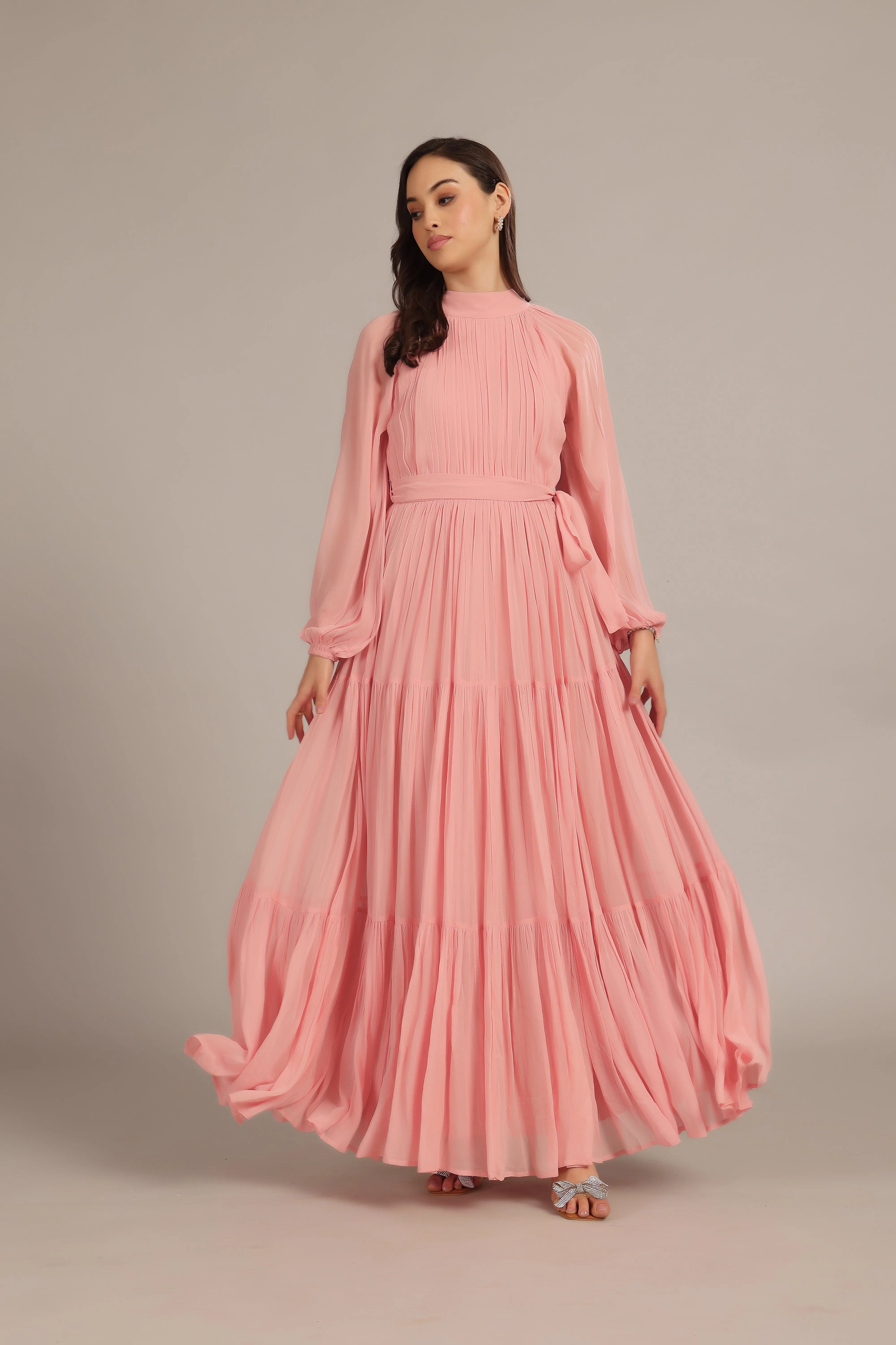 Violetta Maxi Dress in Dusty Pink sold by Lace & Beads product image thumbnail 5