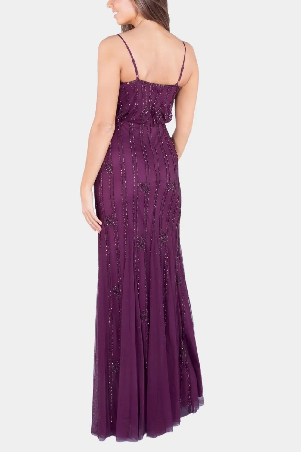 Keeva Burgundy Bridesmaid Maxi Dress sold by Lace & Beads product image thumbnail 4