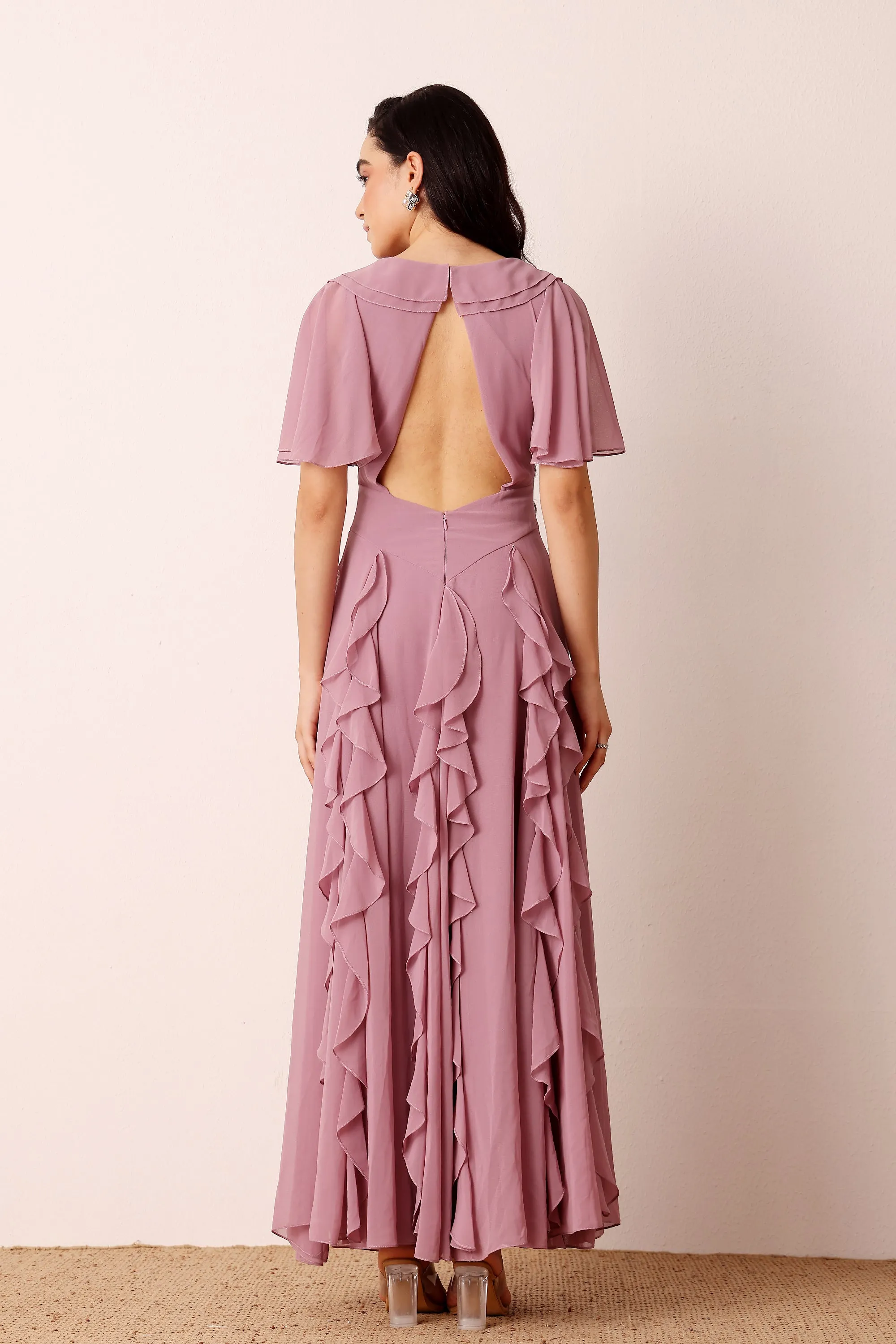 Hertia Maxi Dress in Dusty Lilac sold by Lace & Beads product image thumbnail 2