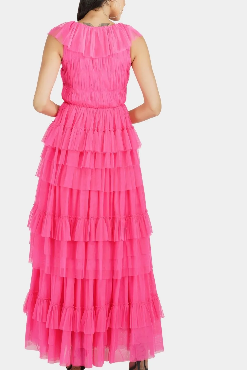 Alexandra Tulle Maxi in Pink sold by Lace & Beads product image thumbnail 2