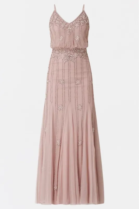 Keeva Bridesmaid Maxi in Light Mauve sold by Lace & Beads