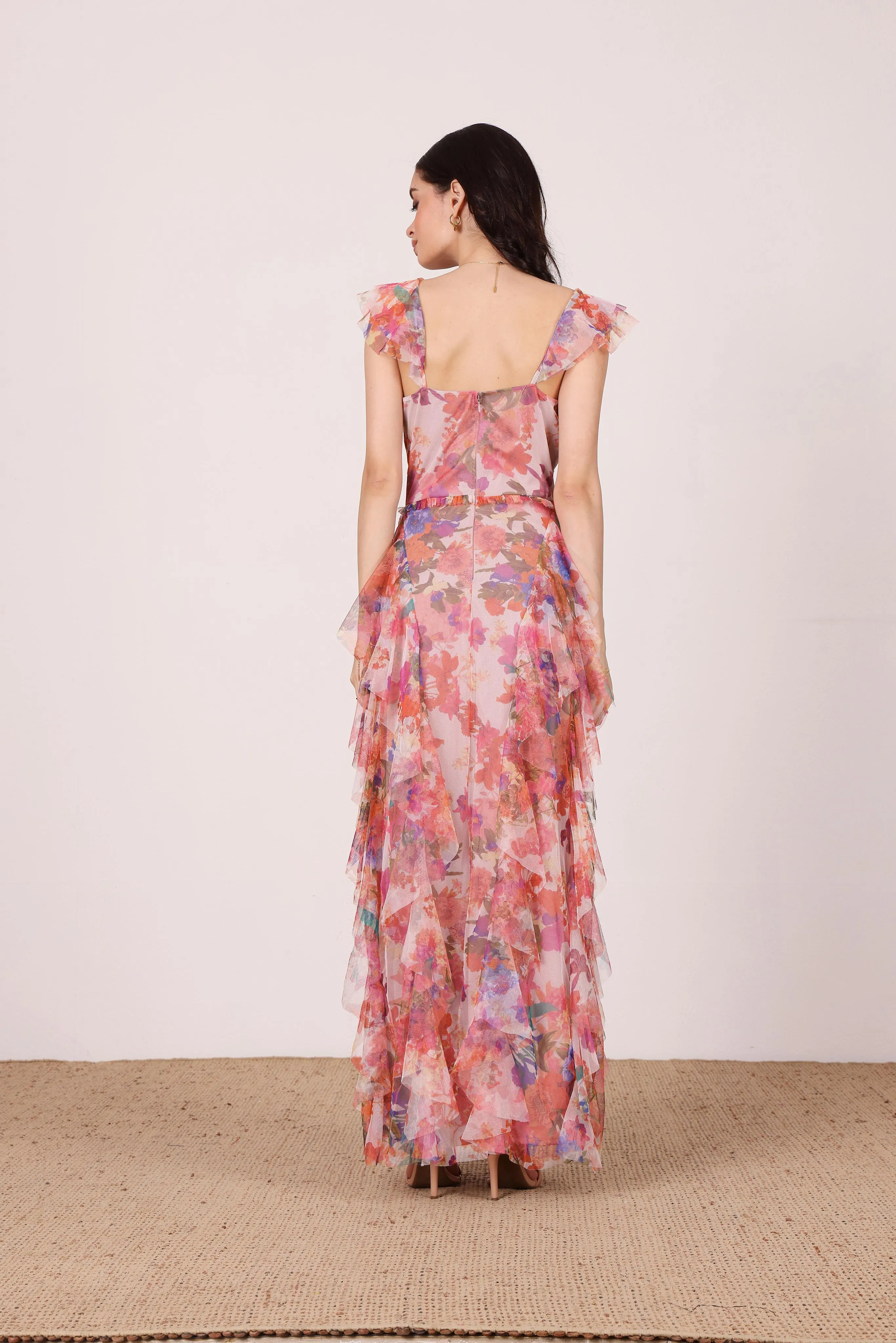 Malin Maxi Dress in Mixed Floral sold by Lace & Beads product image thumbnail 5
