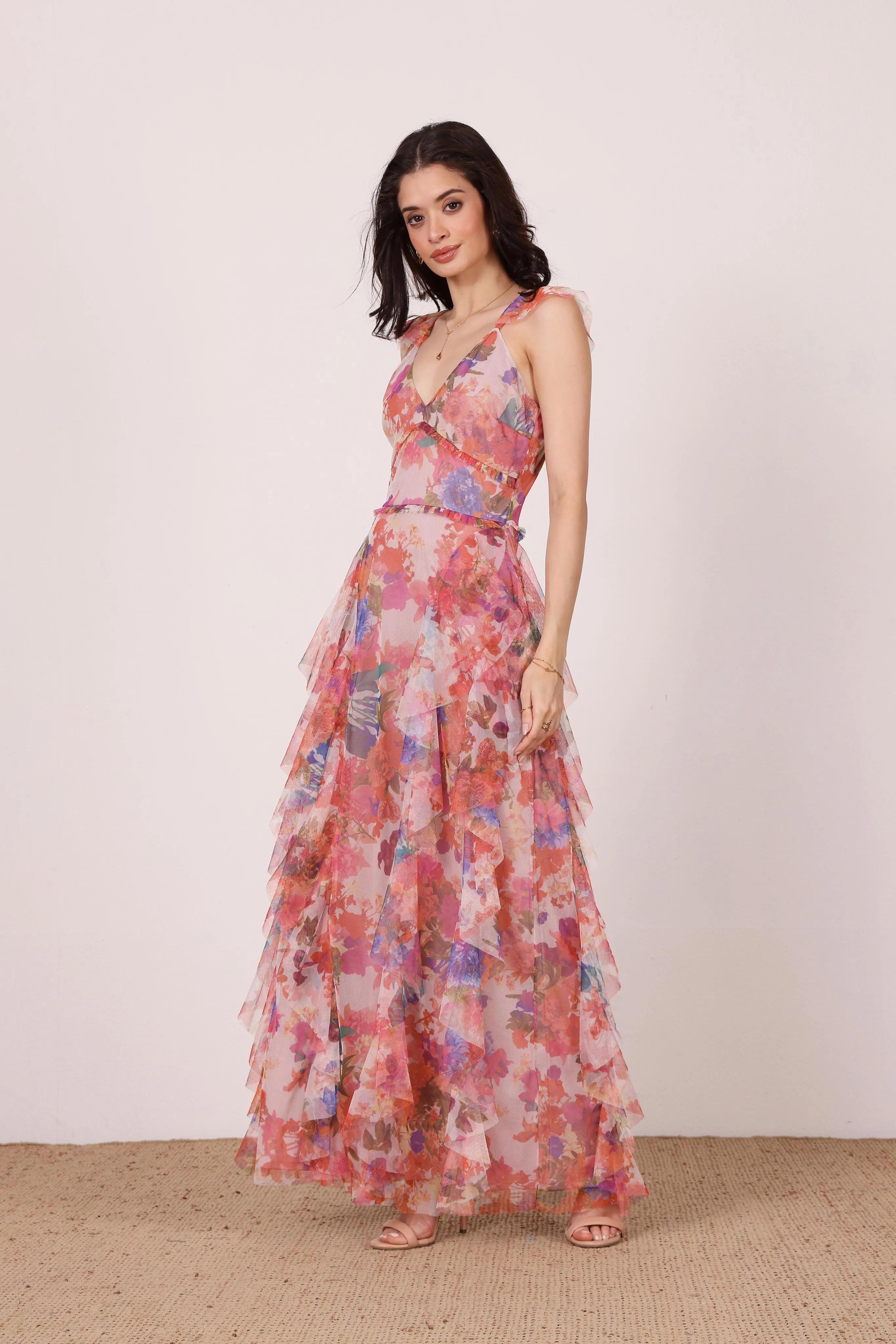 Malin Maxi Dress in Mixed Floral sold by Lace & Beads product image thumbnail 2