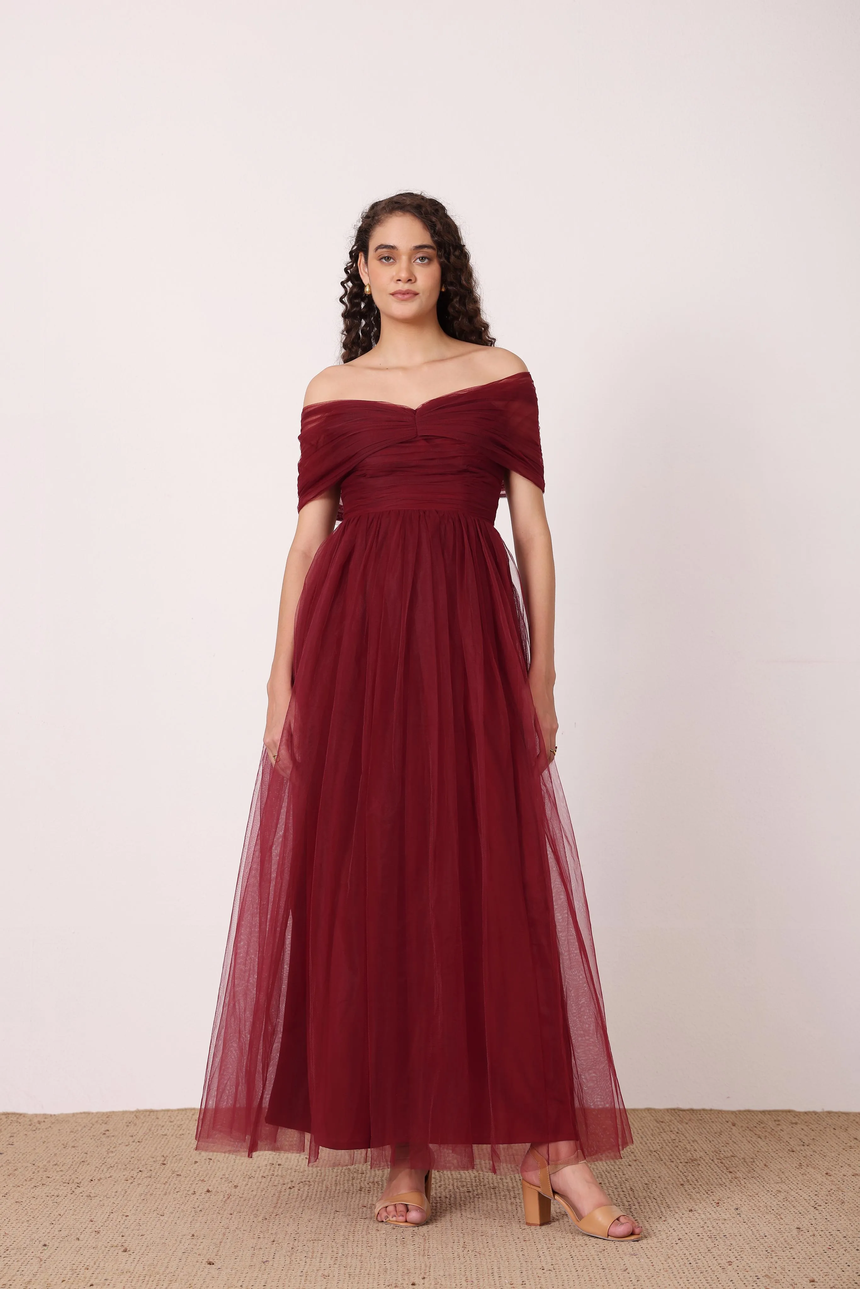 Gillian Maxi Dress in Wine sold by Lace & Beads product image thumbnail 2