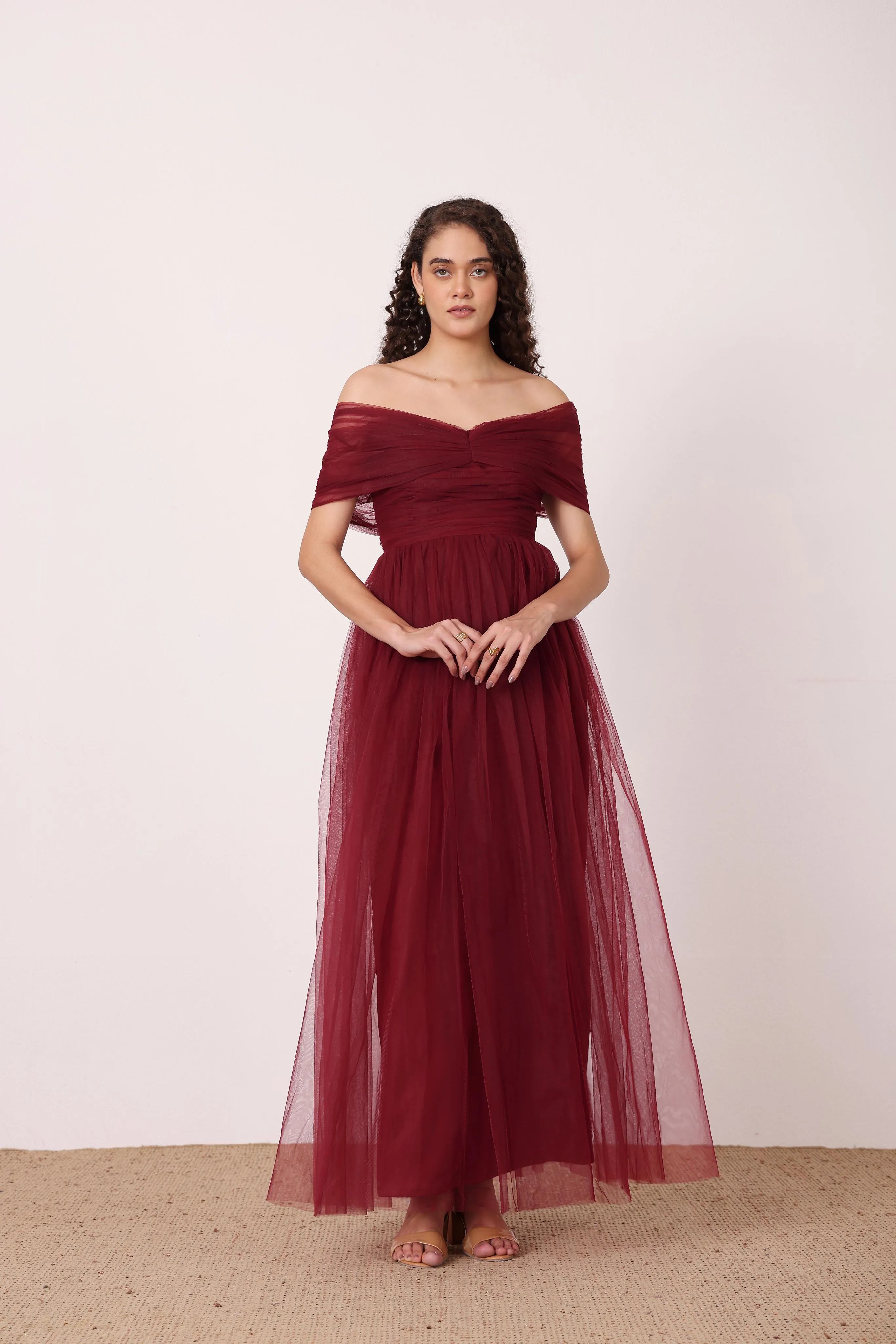 Gillian Maxi Dress in Wine sold by Lace & Beads product image thumbnail 4
