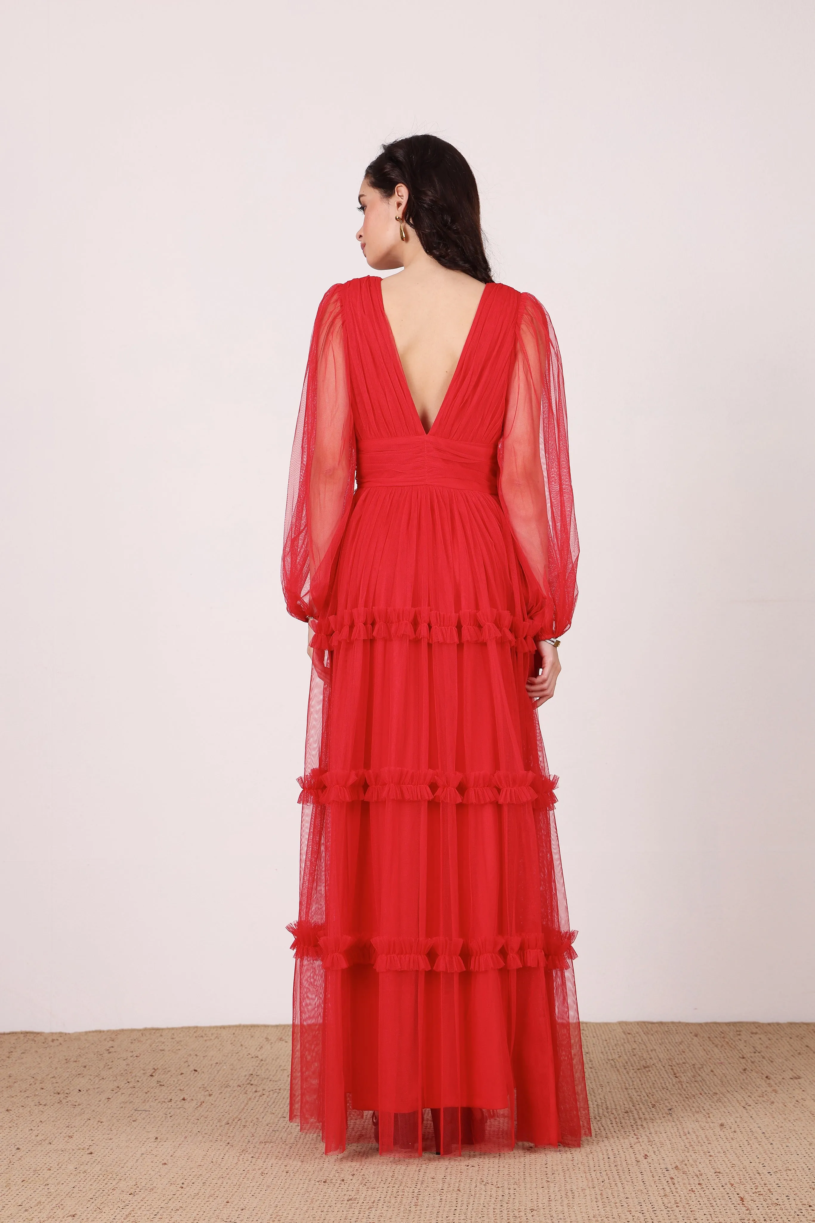 Lydia Maxi Dress in Red sold by Lace & Beads product image thumbnail 5