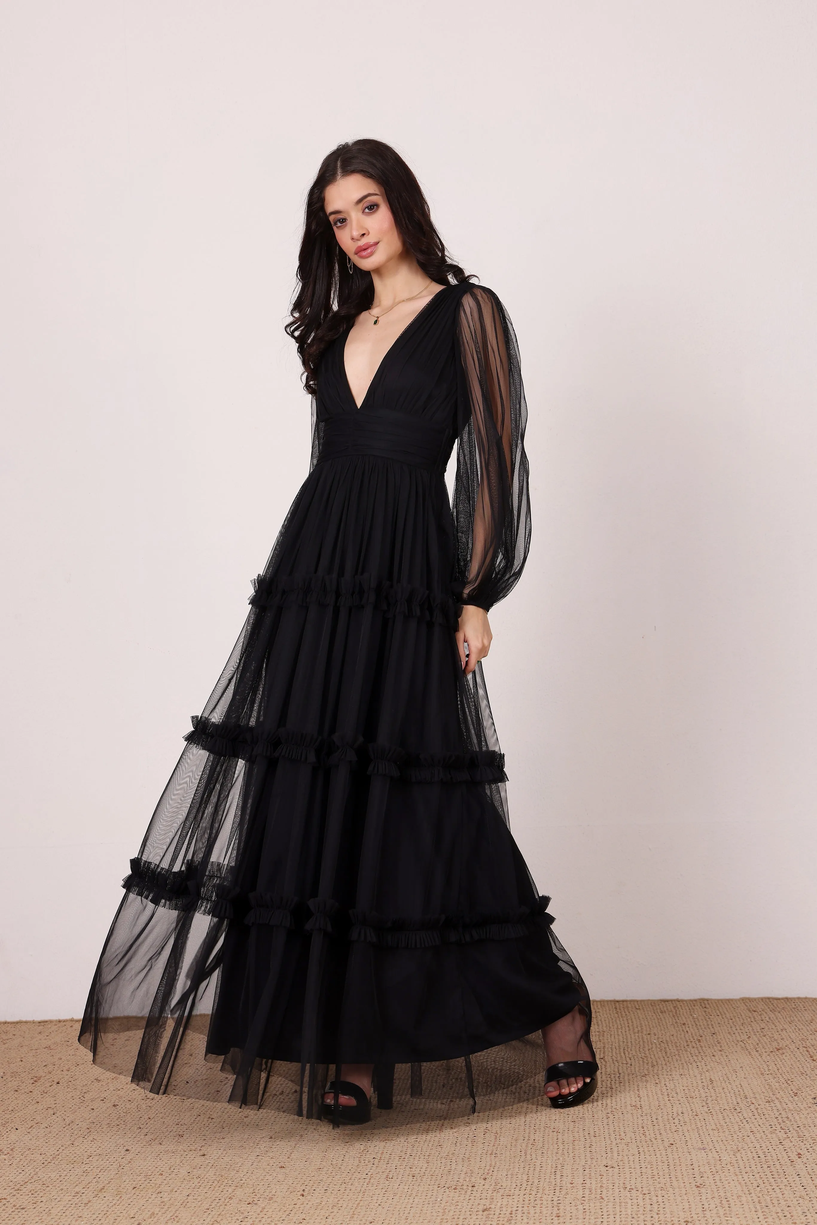 Lydia Maxi Dress in Black sold by Lace & Beads product image thumbnail 5