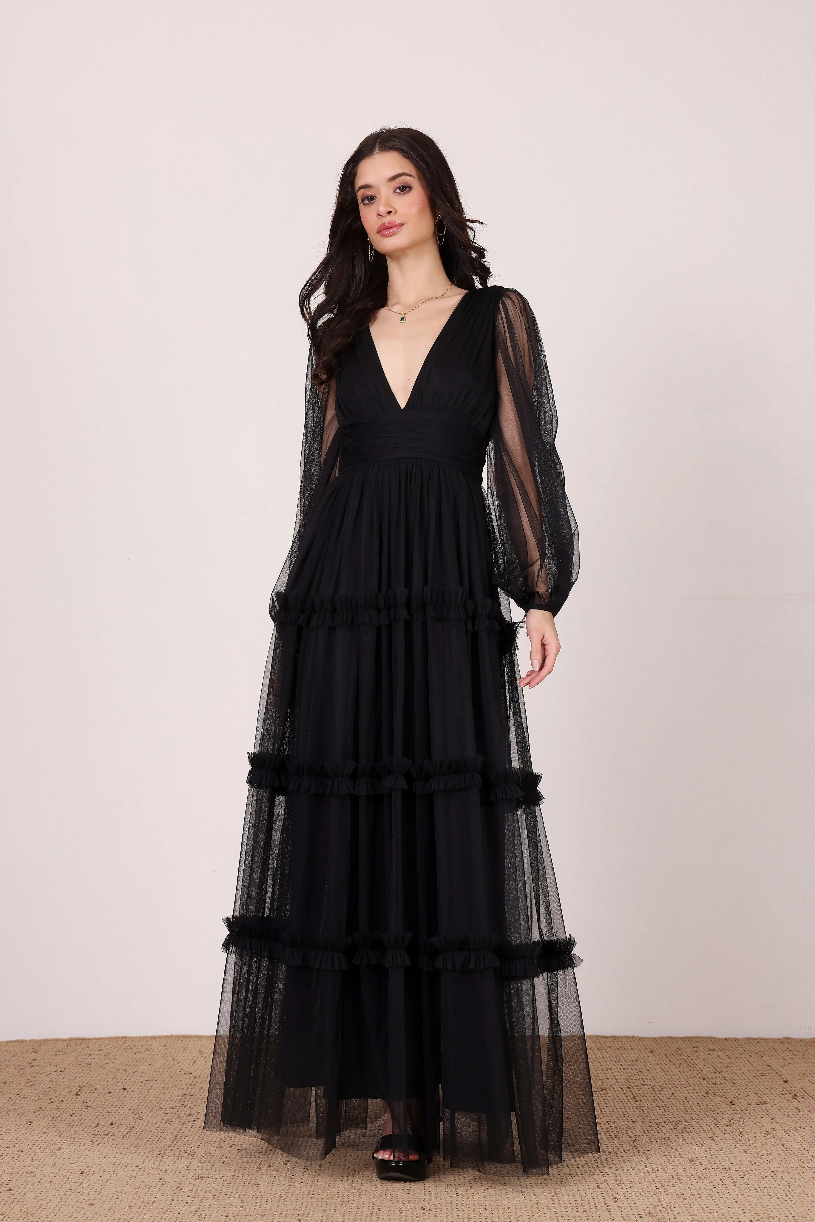 Lydia Maxi Dress in Black sold by Lace & Beads product image thumbnail 3
