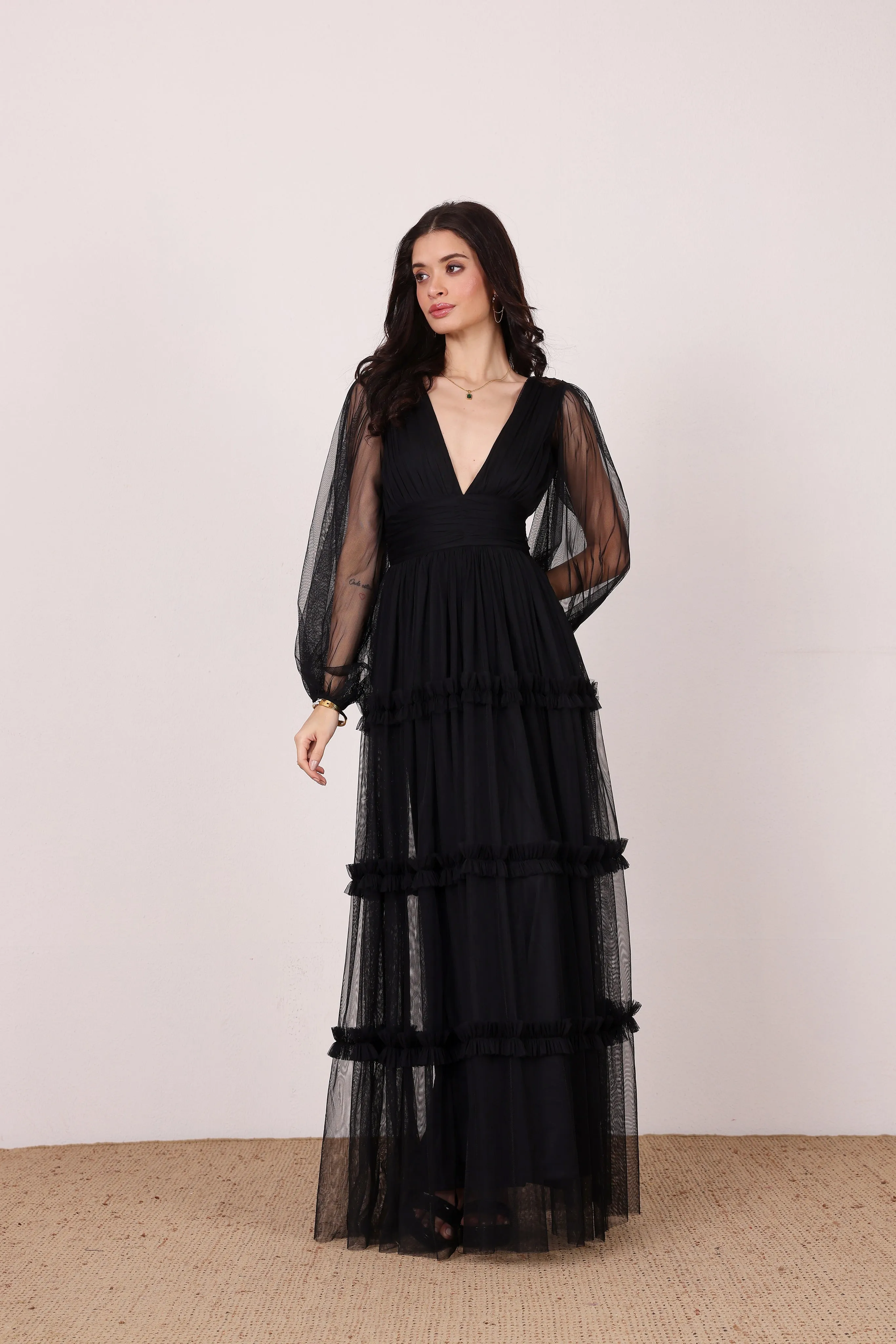 Lydia Maxi Dress in Black sold by Lace & Beads product image thumbnail 4