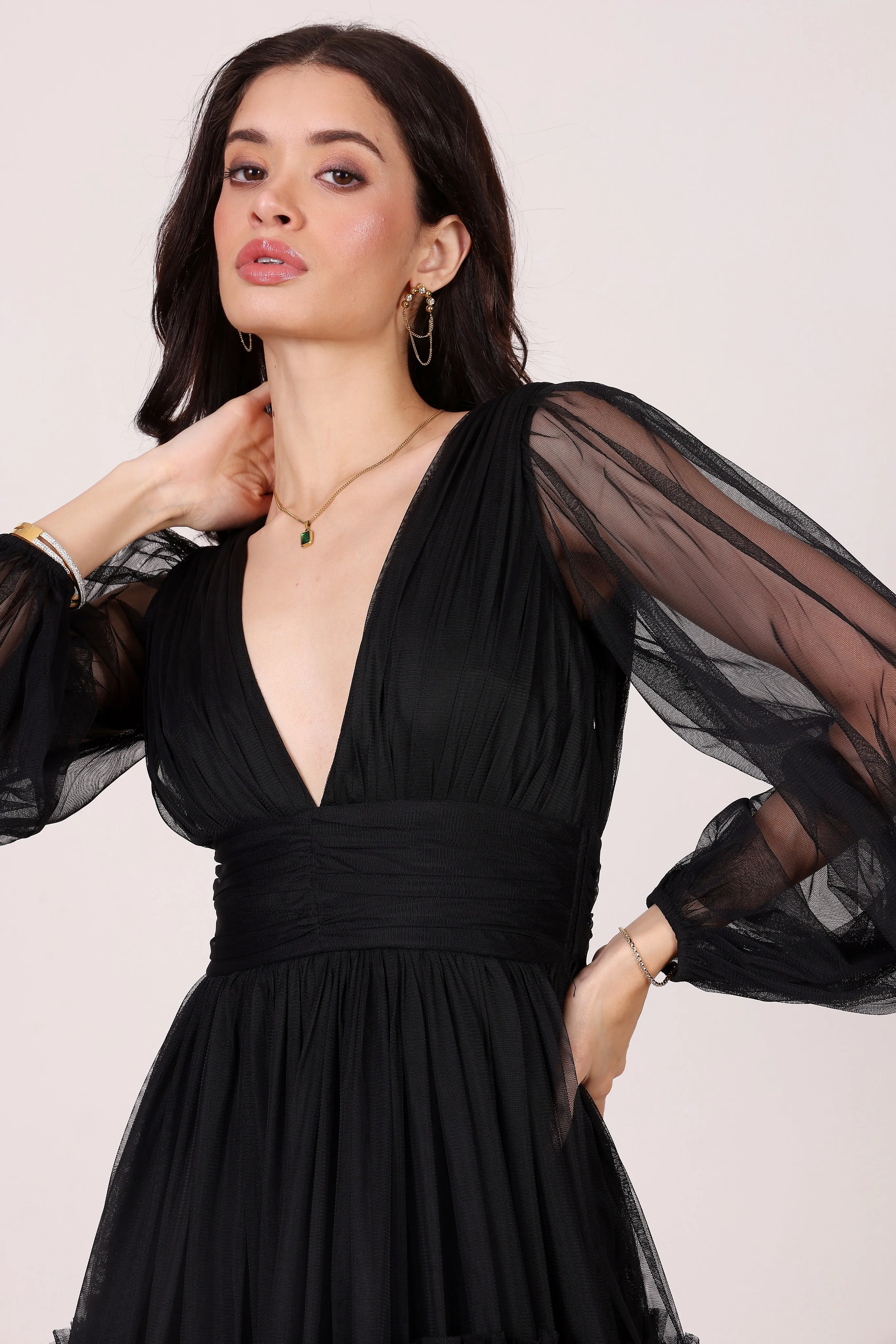 Lydia Maxi Dress in Black sold by Lace & Beads product image thumbnail 2